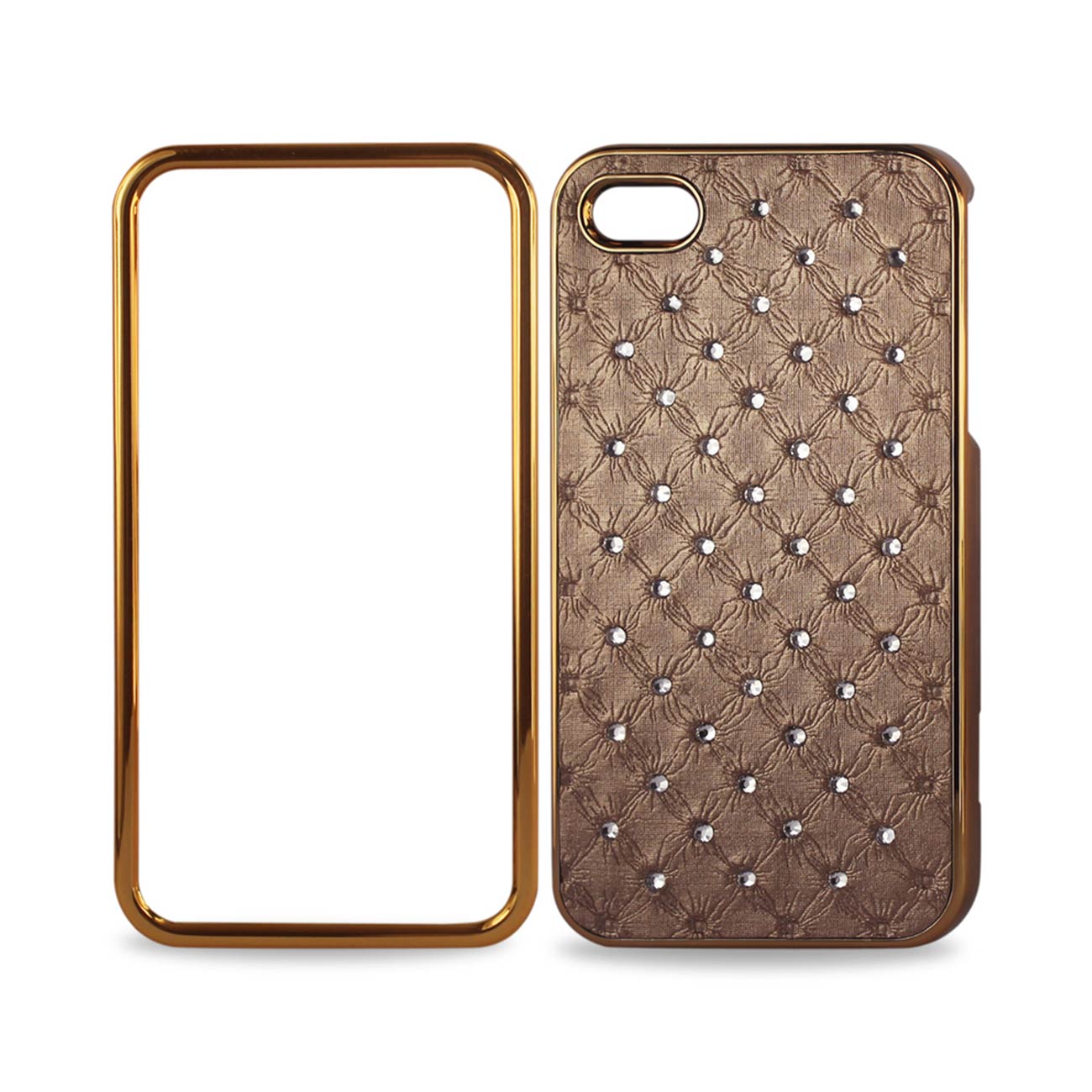 Case Jewelry Diamond Studs iPhone 4G Beige Color