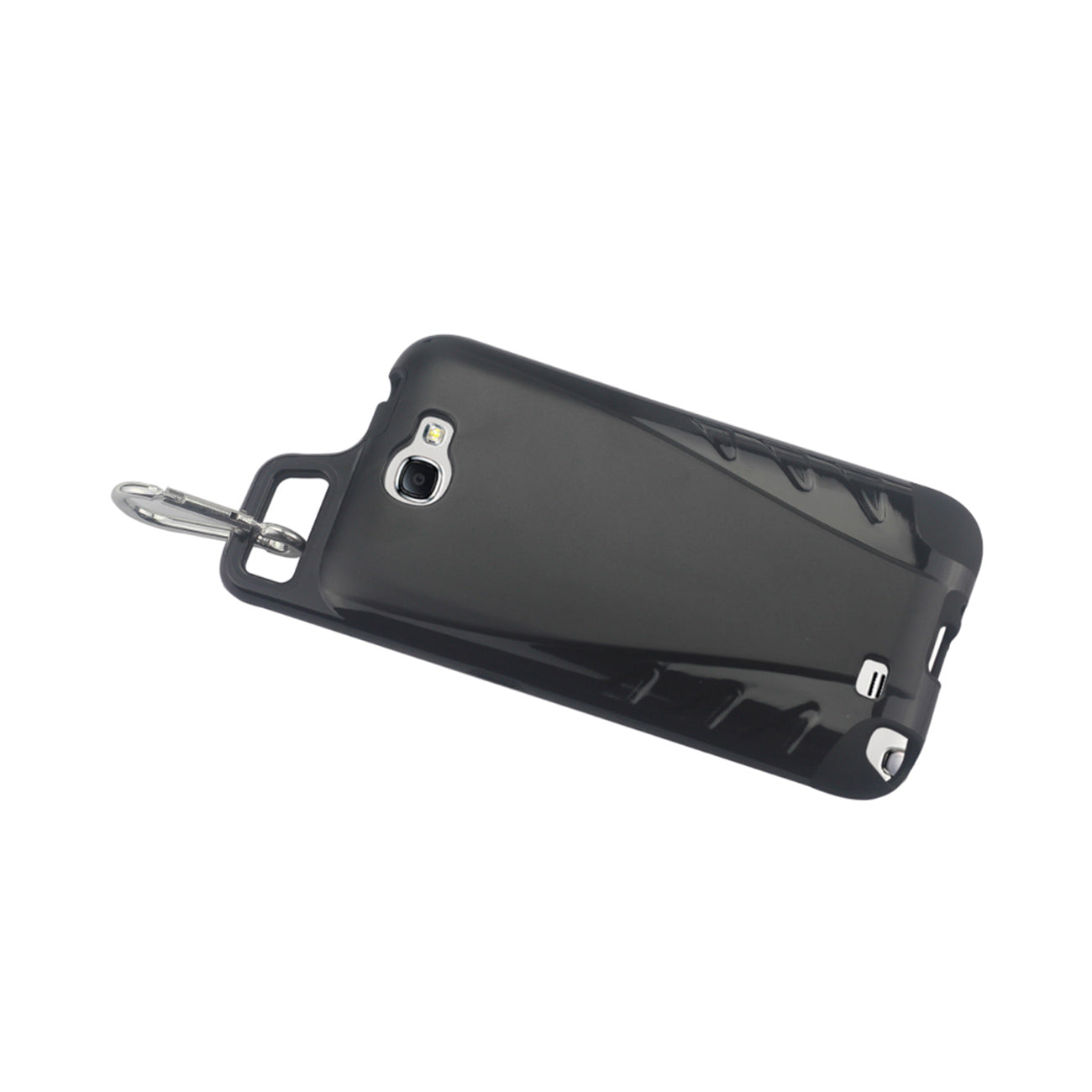 Samsung Galaxy Note 2 Dropproof Workout Hybrid Case With Hook In Black