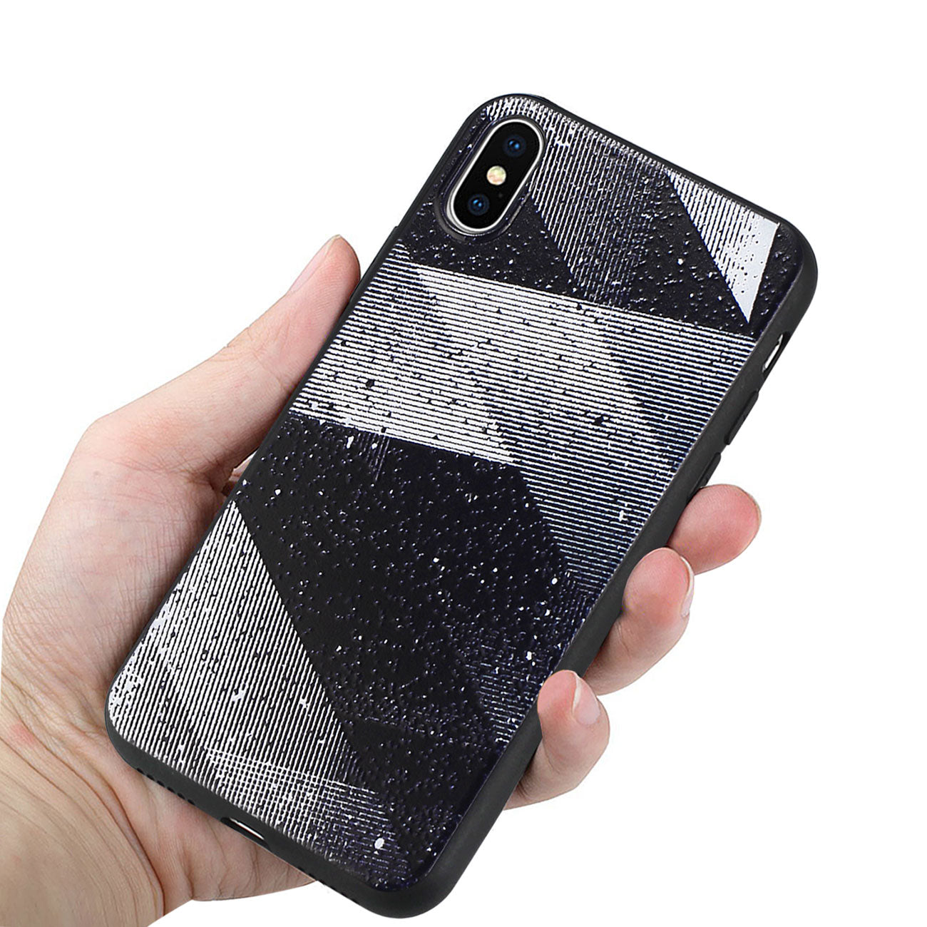 iPhone X/iPhone XS DESIGN TPU CASE WITH SHADES OF OBLIQUE STRIPES