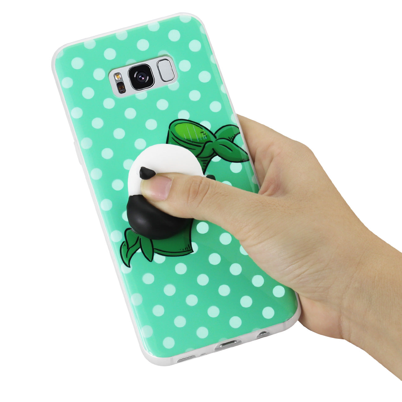 Samsung Galaxy S8 EDGE/S8 Plus TPU Design Case With 3D Soft Silicone Poke Squishy Panda