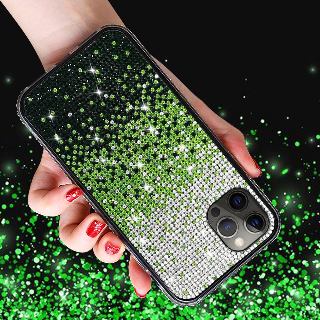 Case Diamond Design Apple iPhone 12 Pro Max Green Color