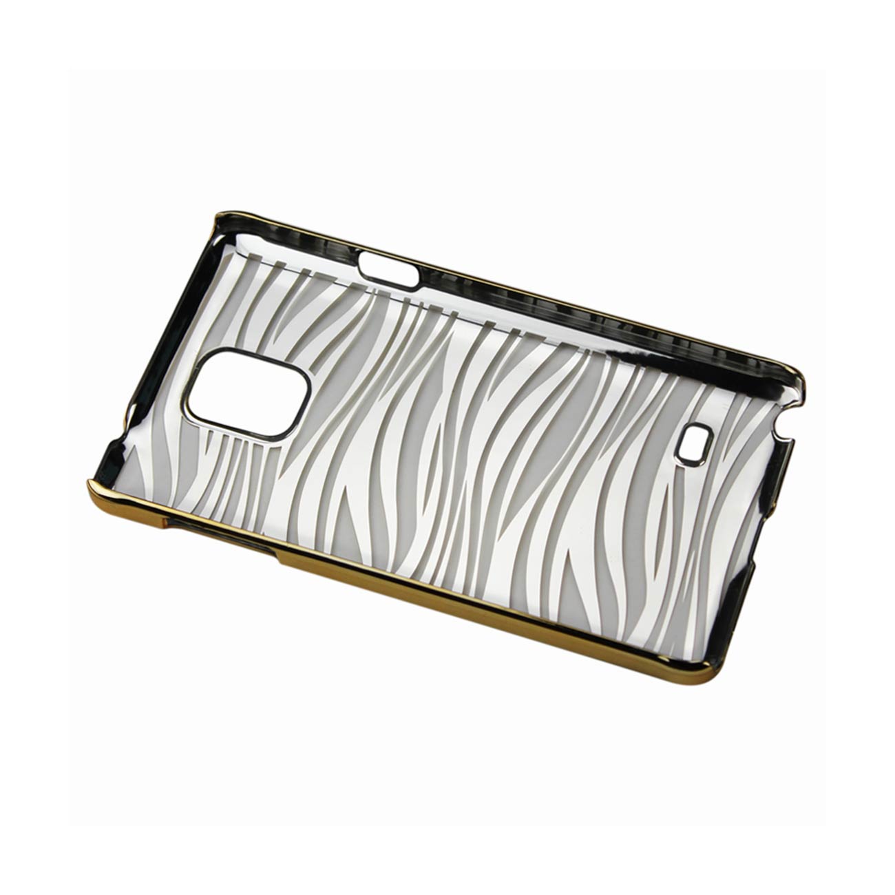 Samsung Galaxy Note 4 Animal Zebra Print Clear Case In Gold