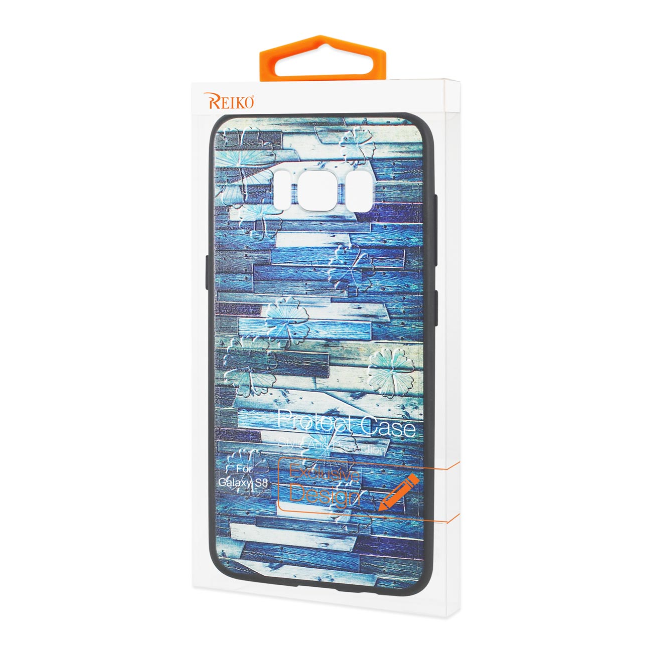 Samsung Galaxy S8 Embossed Wood Pattern Design TPU Case With Flowers