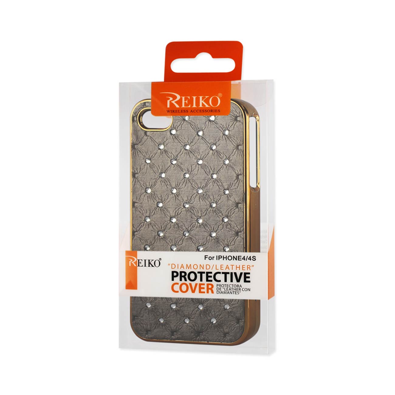 iPhone 4G Jewelry Diamond Studs Case In Gray