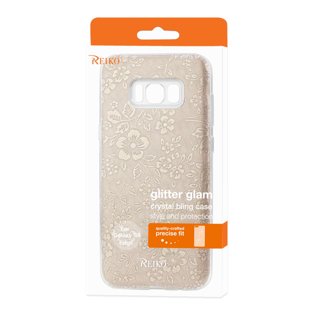 Samsung Galaxy S8 Edge/ S8 Plus Shine Glitter Shimmer Plum Blossom Hybrid Case In Gold