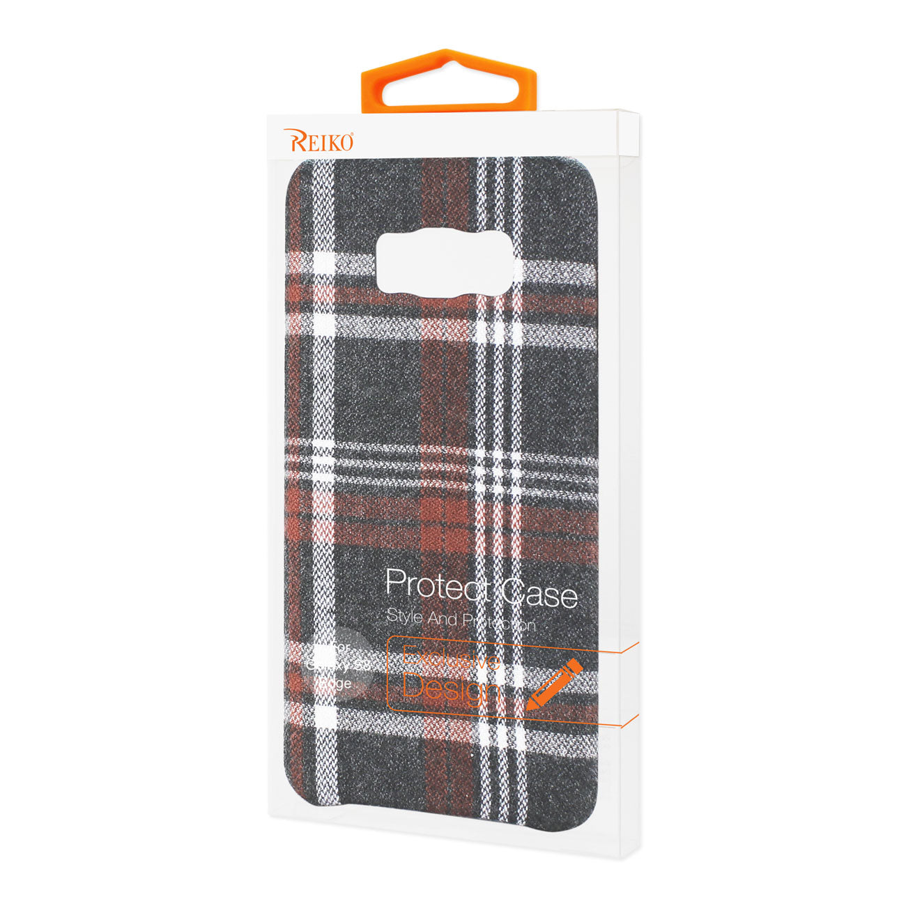 Samsung Galaxy S8 EDGE/S8 Plus Checked Fabric Case In Brown