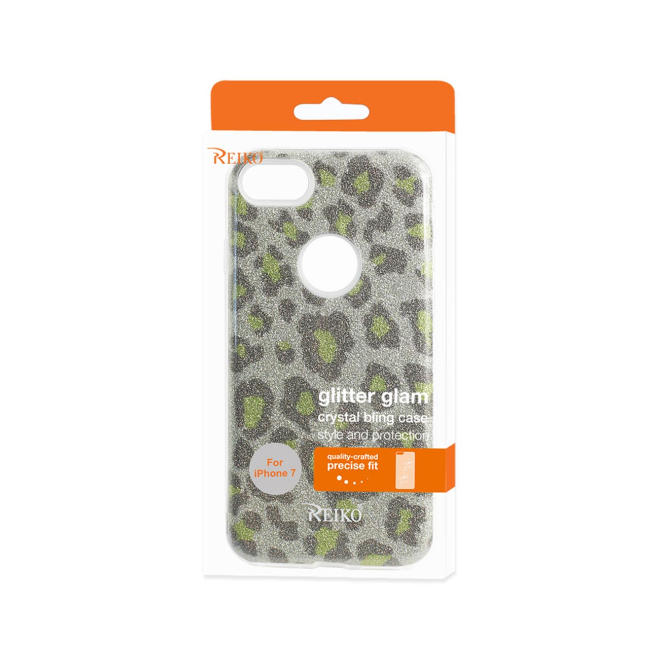 Case Hybrid Shine Glitter Shimmer Leopard iPhone 7/ 8/ SE2 Gold Color
