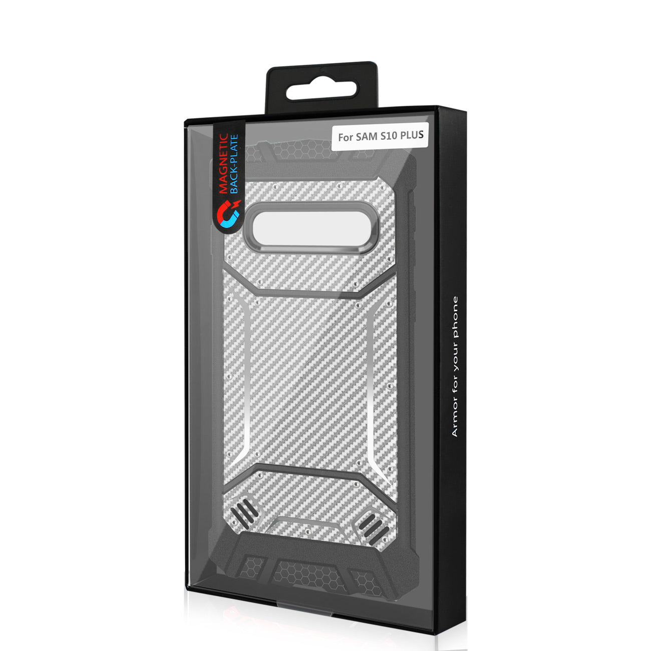 SAMSUNG GALAXY S10 Plus Carbon Fiber Hard-shell Case In Gray