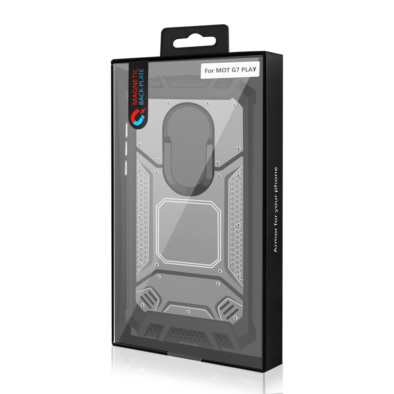 MOTOROLA MOTO G7 PLAY Metallic Front Cover Case In Gray