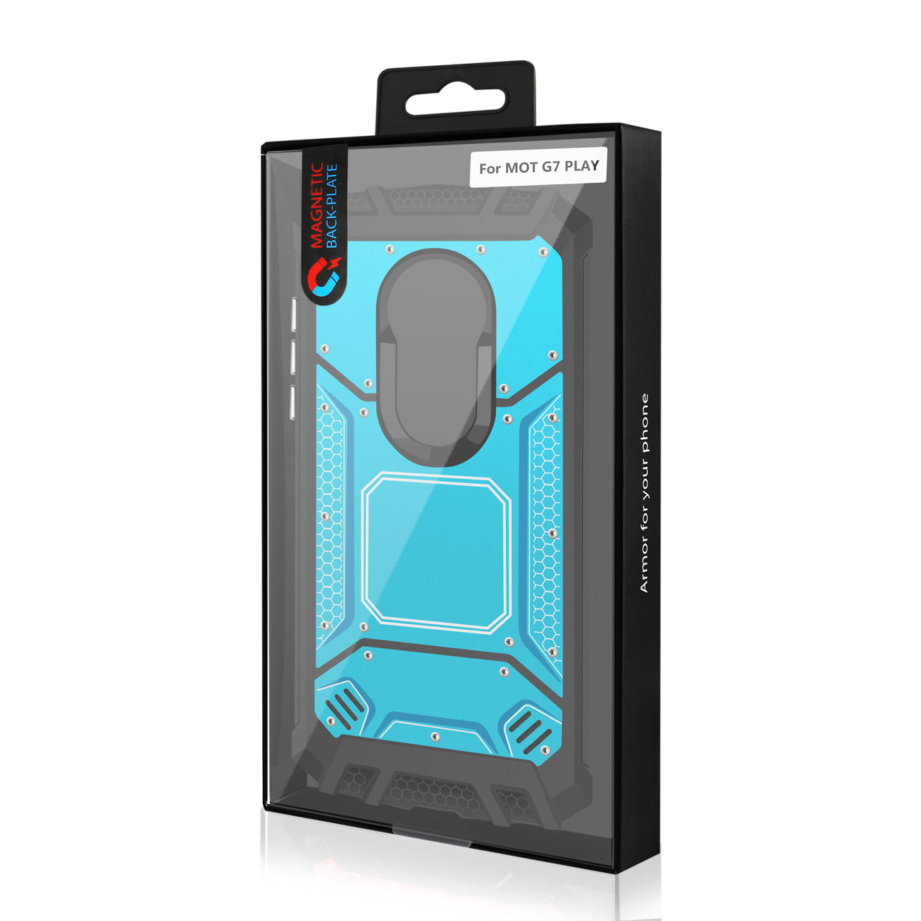 MOTOROLA MOTO G7 PLAY Metallic Front Cover Case In Blue