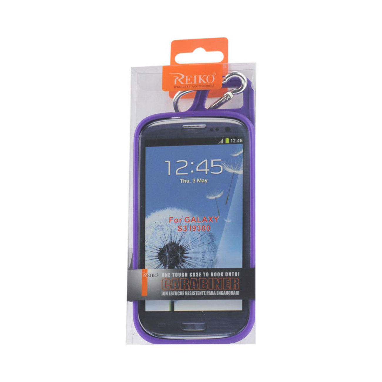 Samsung Galaxy S3 Dropproof Workout Hybrid Case With Hook In Black Purple