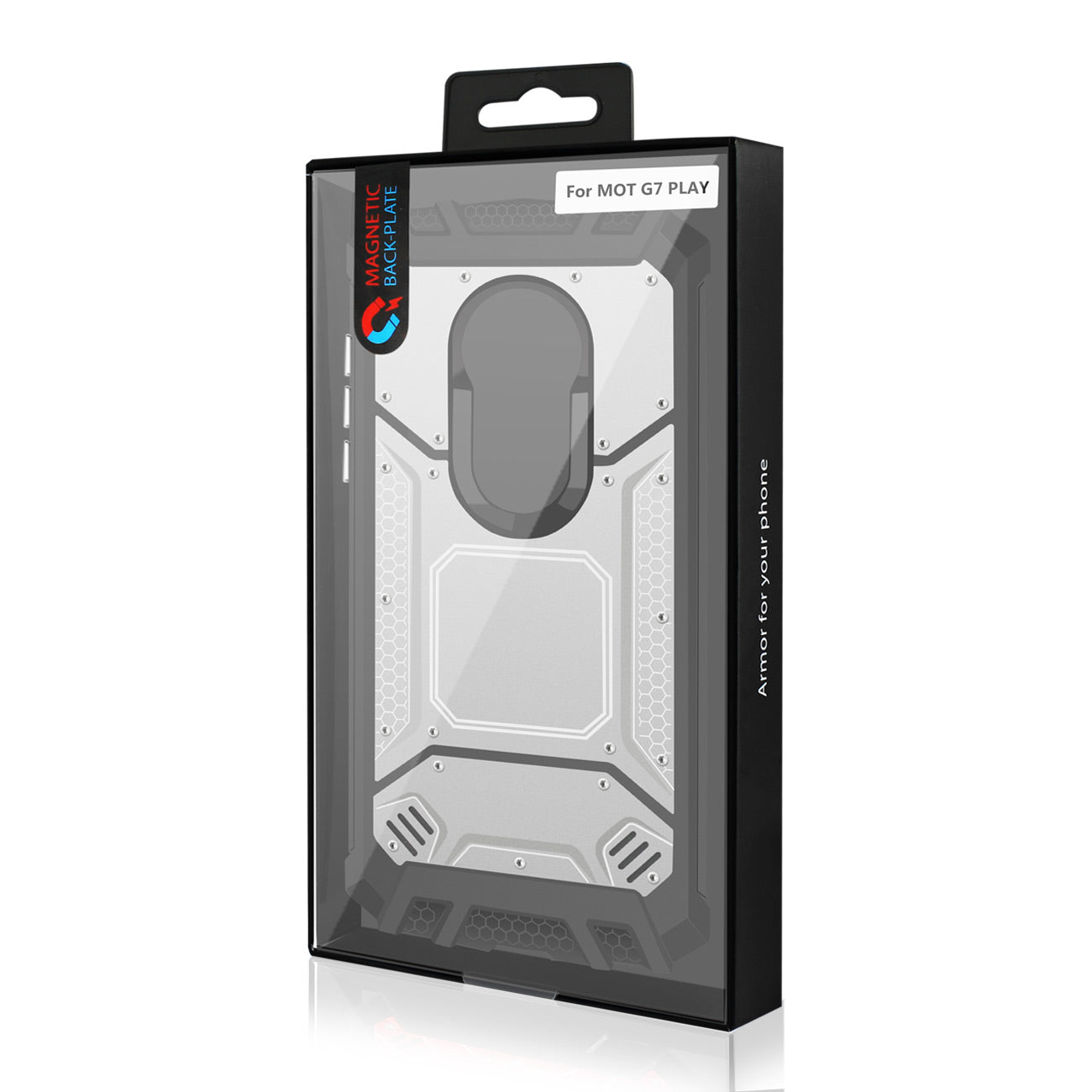 MOTOROLA MOTO G7 PLAY Metallic Front Cover Case In Silver