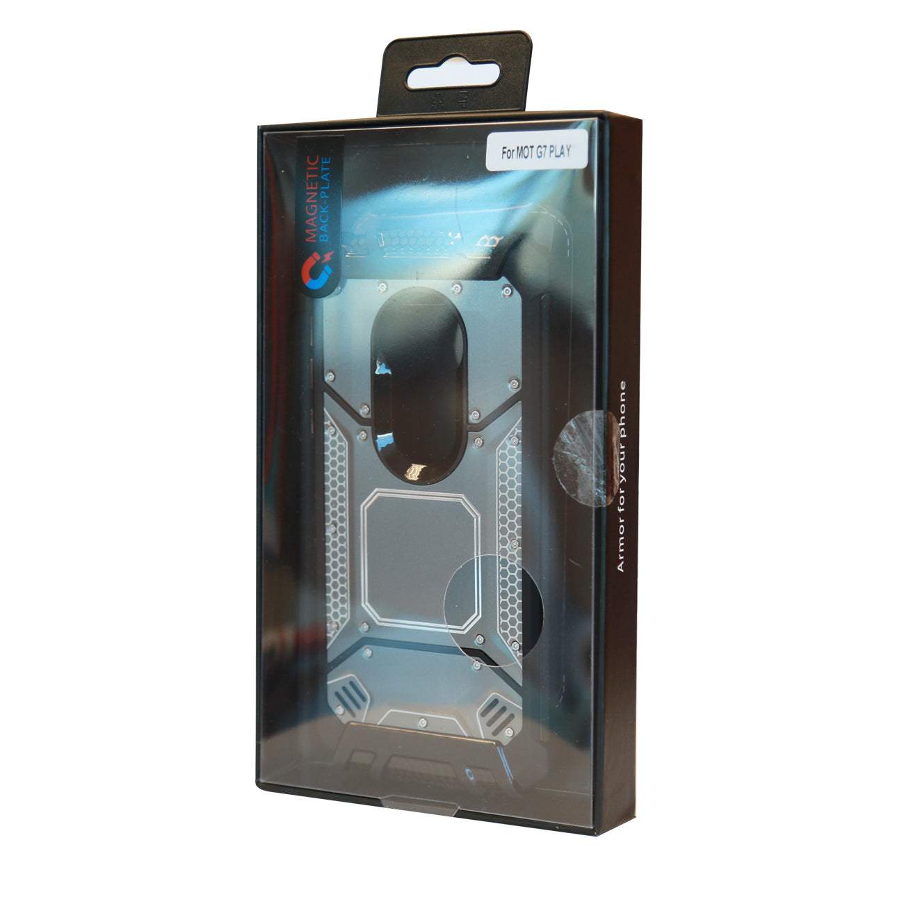 MOTOROLA MOTO G7 PLAY Metallic Front Cover Case In Black