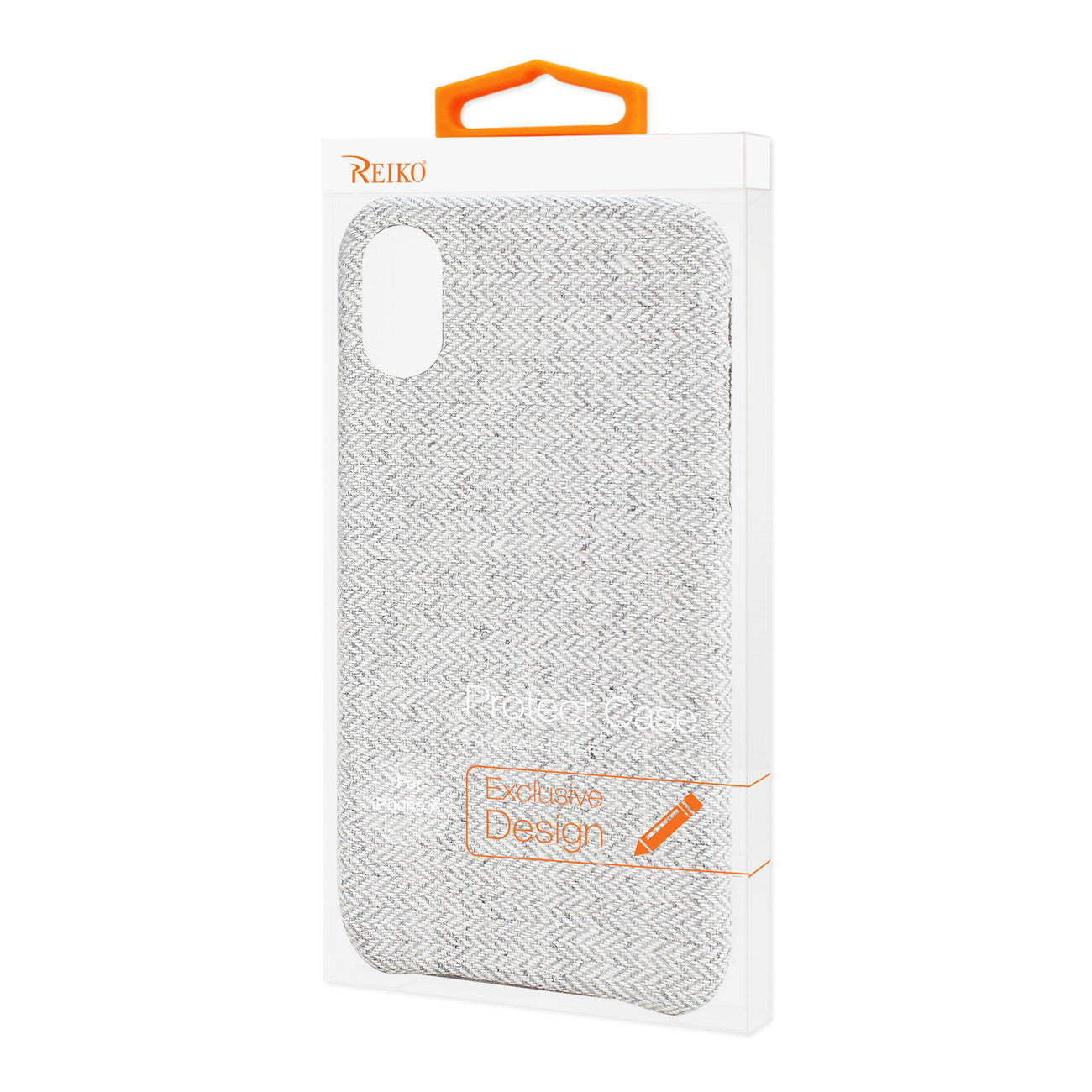 iPhone X/iPhone XS HERRINGBONE FABRIC IN LIGHT GRAY