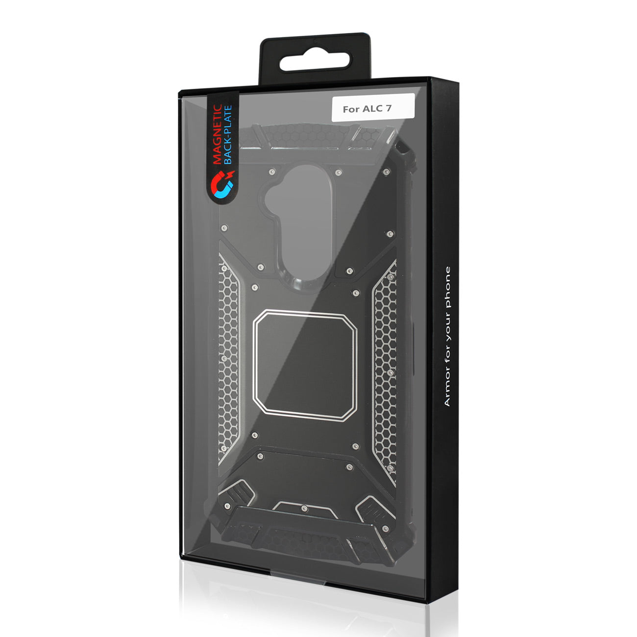 Cover Case Front Metallic Alcatel 7 Folio Black Color