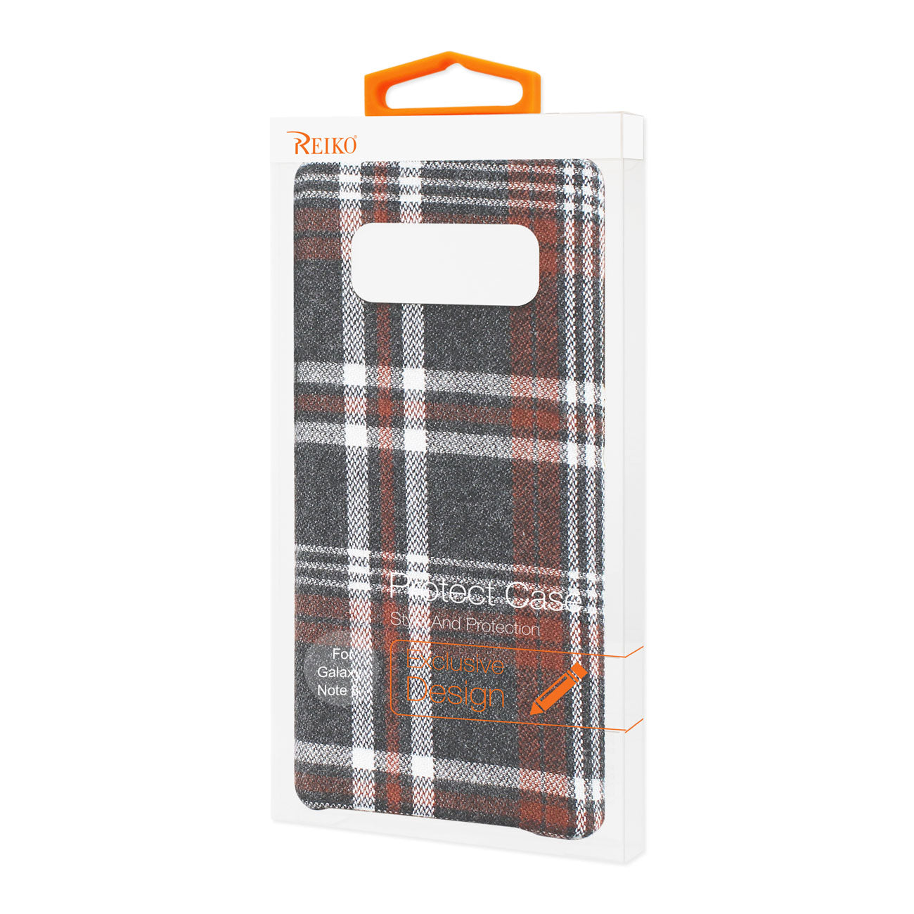 Case Checked Fabric Reiko Samsung Galaxy Note 8 Red Color