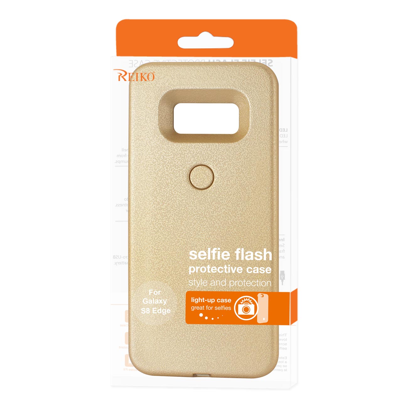 SAMSUNG GALAXY S8 EDGE/S8 Plus LED SELFIE LIGHT UP ILLUMINATED CASE IN GOLD
