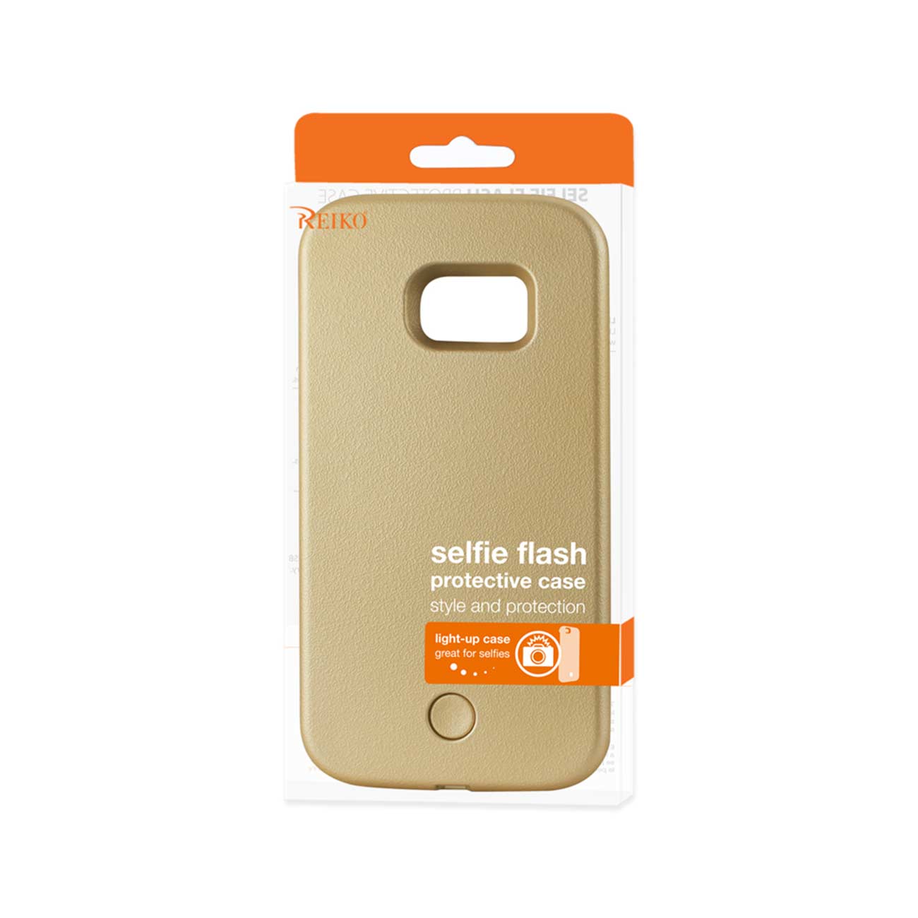 SAMSUNG GALAXY S7 EDGE LED SELFIE LIGHT UP ILLUMINATED CASE IN GOLD