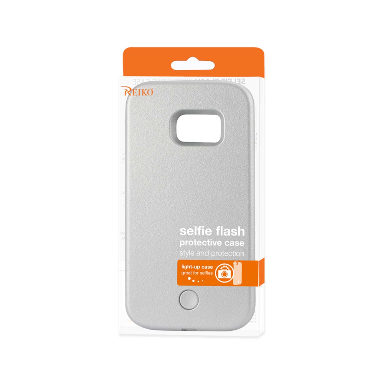 SAMSUNG GALAXY S7 EDGE LED SELFIE LIGHT UP ILLUMINATED CASE IN SILVER