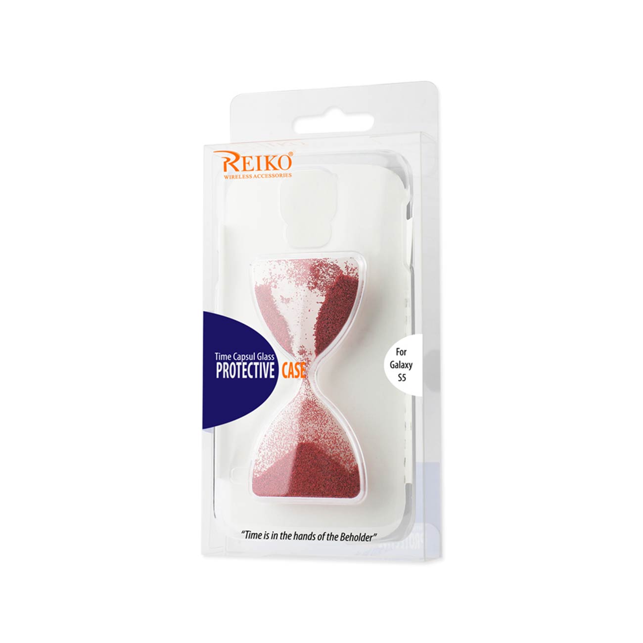 Samsung Galaxy S5 3D Sand Clock Clear Case In Red