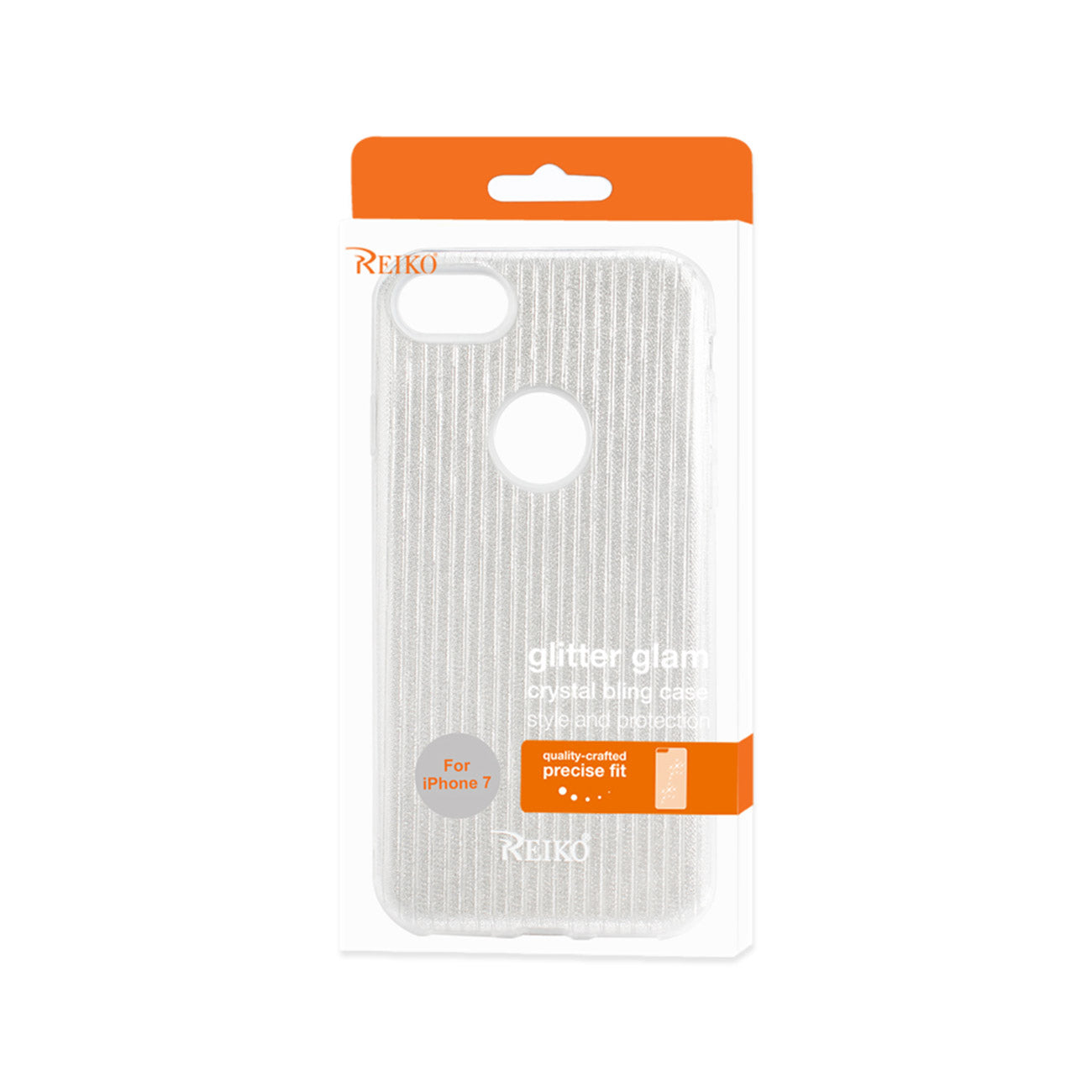 Case Hybrid Shine Glitter Shimmer Stripe iPhone 7/ 8/ SE2 Silver Color