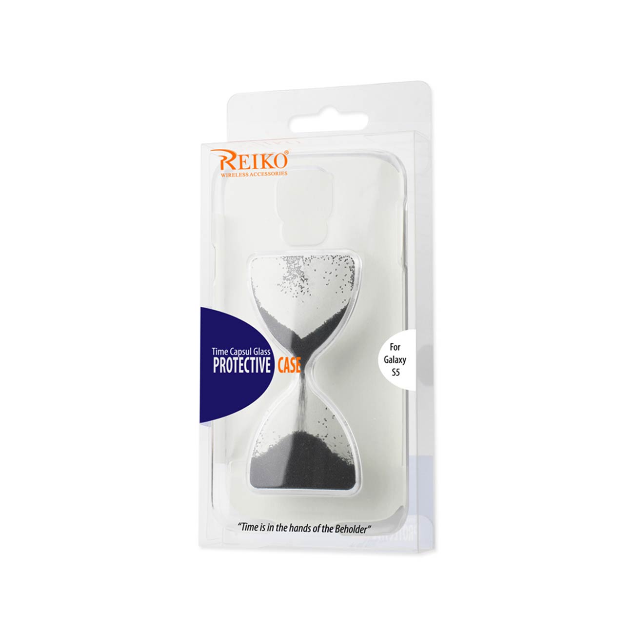 Samsung Galaxy S5 3D Sand Clock Clear Case In Black