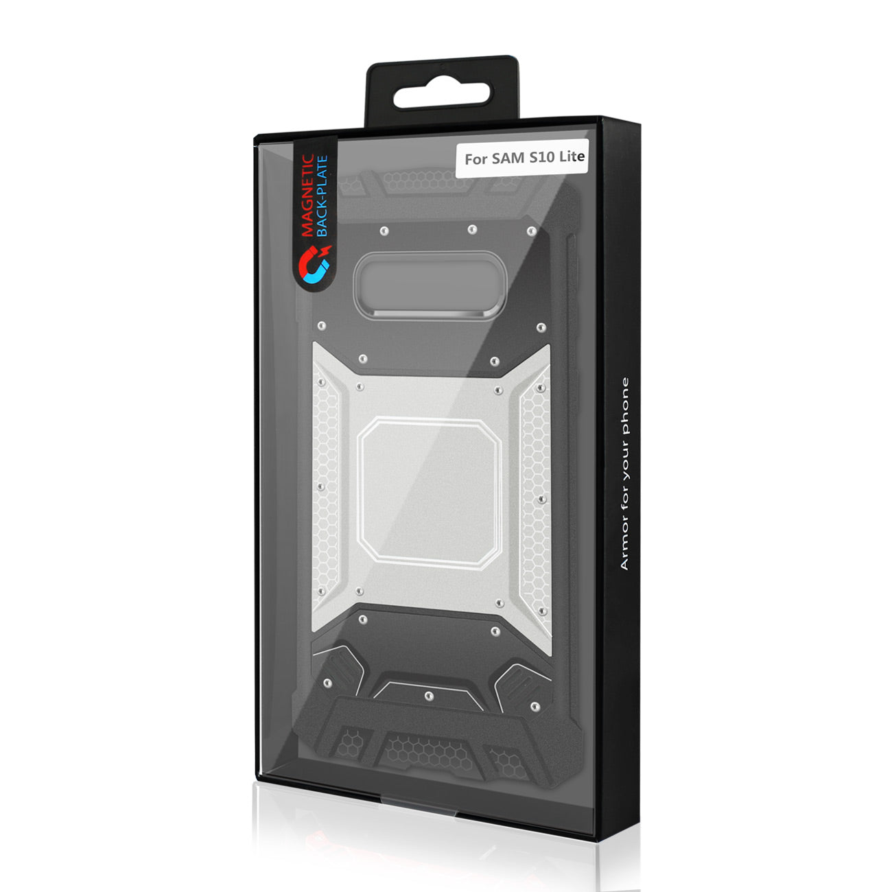 Case Front Cover Metallic Samsung Galaxy S10 Lite(S10E) Silver And Black Color