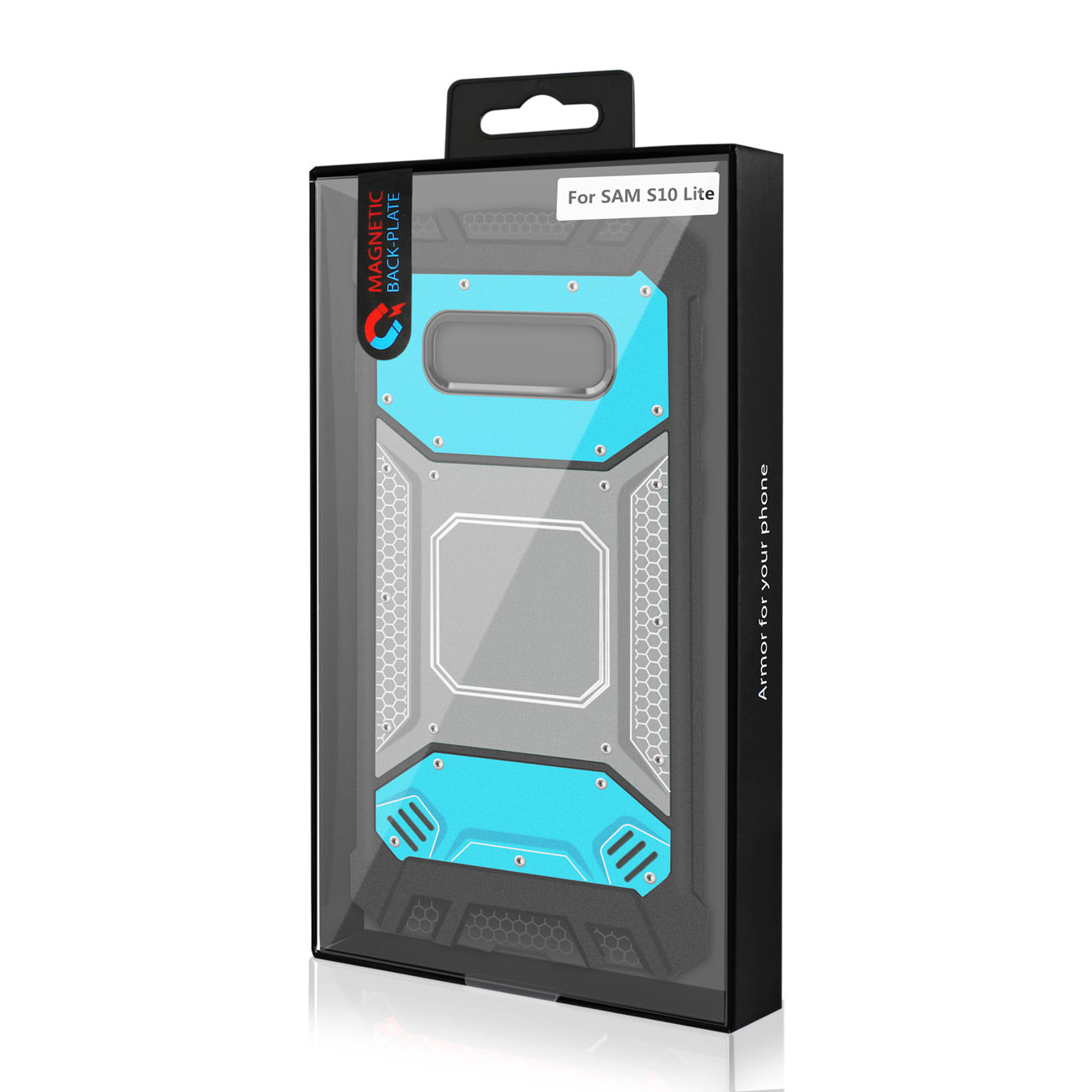 Case Front Cover Metallic Samsung Galaxy S10 Lite (S10E) Blue And Gray Color