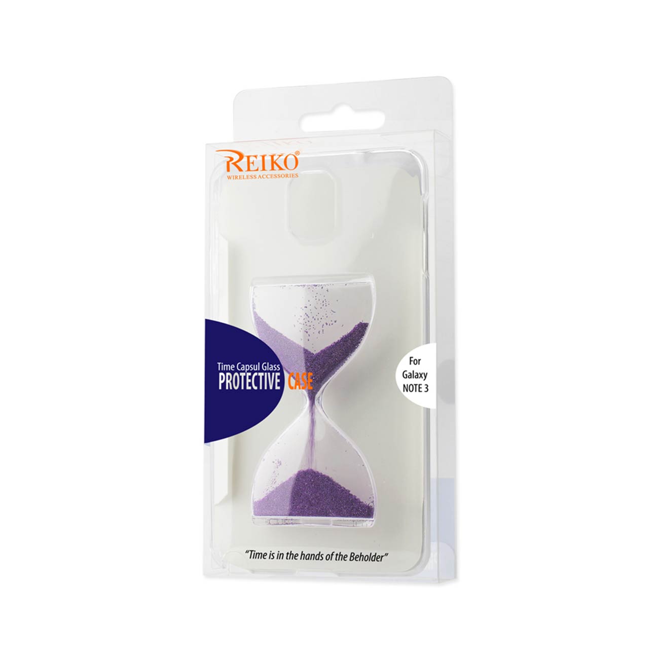 Samsung Galaxy Note 3 3D Sand Clock Clear Case In Purple