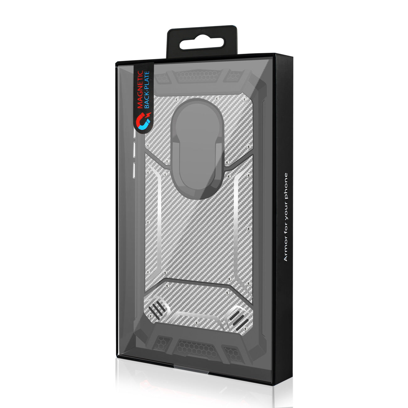 Case Carbon Fiber Hard-shell Motorola Moto G7 Play Gray Color
