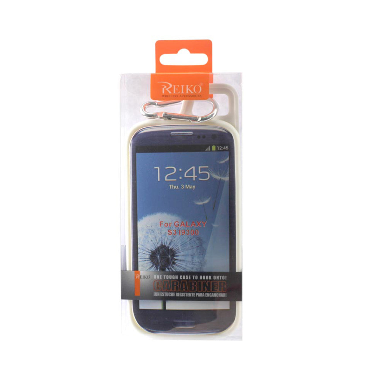 Samsung Galaxy S3 Dropproof Workout Hybrid Case With Hook In White