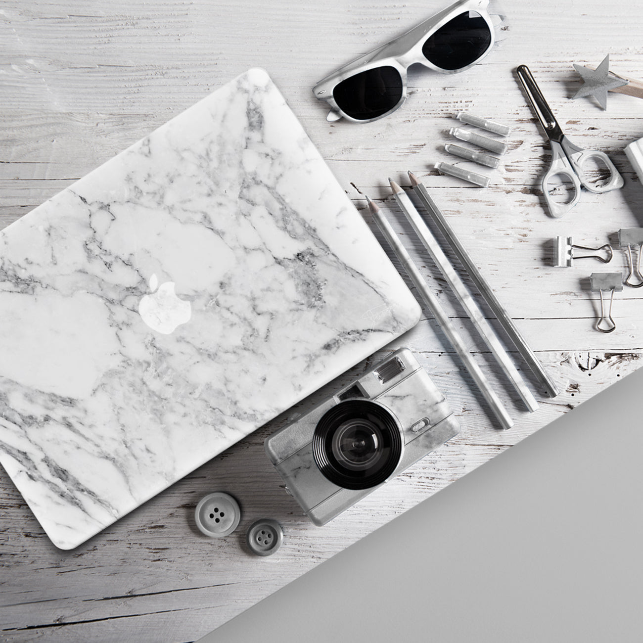 Case White Marble Superior iBenzer Neon Party MacBook Air 13“ (For old Air 13, not 2018 Air)