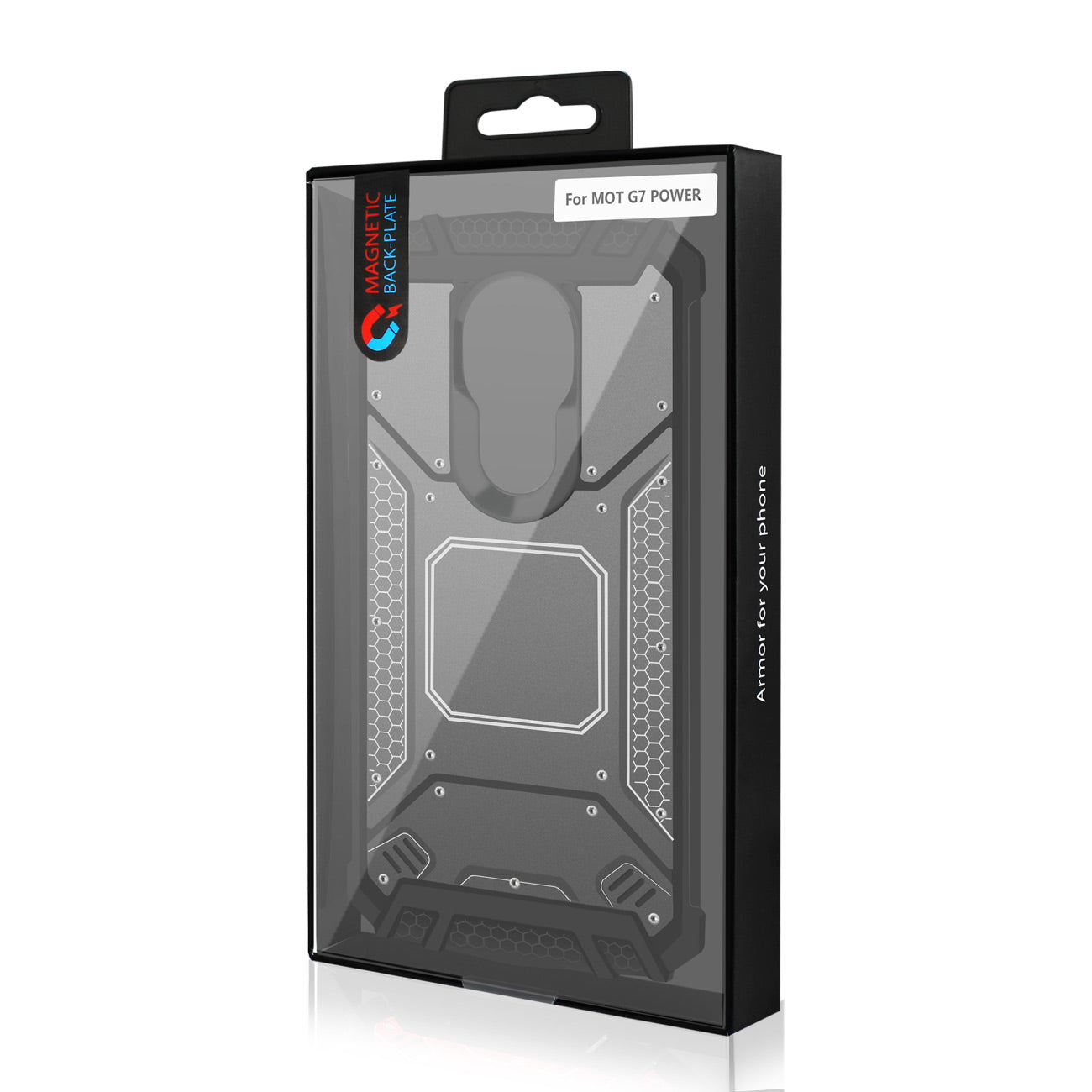 MOTOROLA MOTO G7 POWERMetallic Front Cover Case In Gray