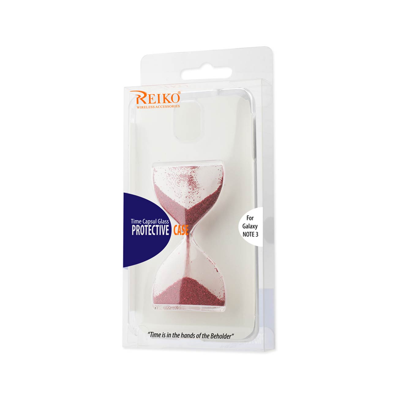 Samsung Galaxy Note 3 3D Sand Clock Clear Case In Red