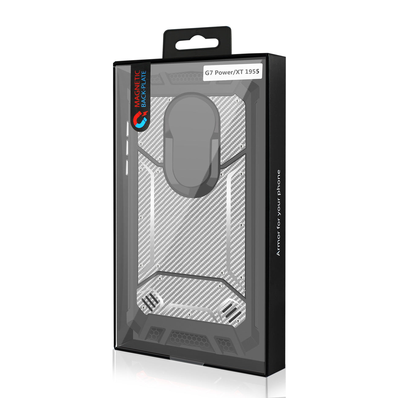 MOTOROLA MOTO G7 POWER Carbon Fiber Hard-shell Case In Gray