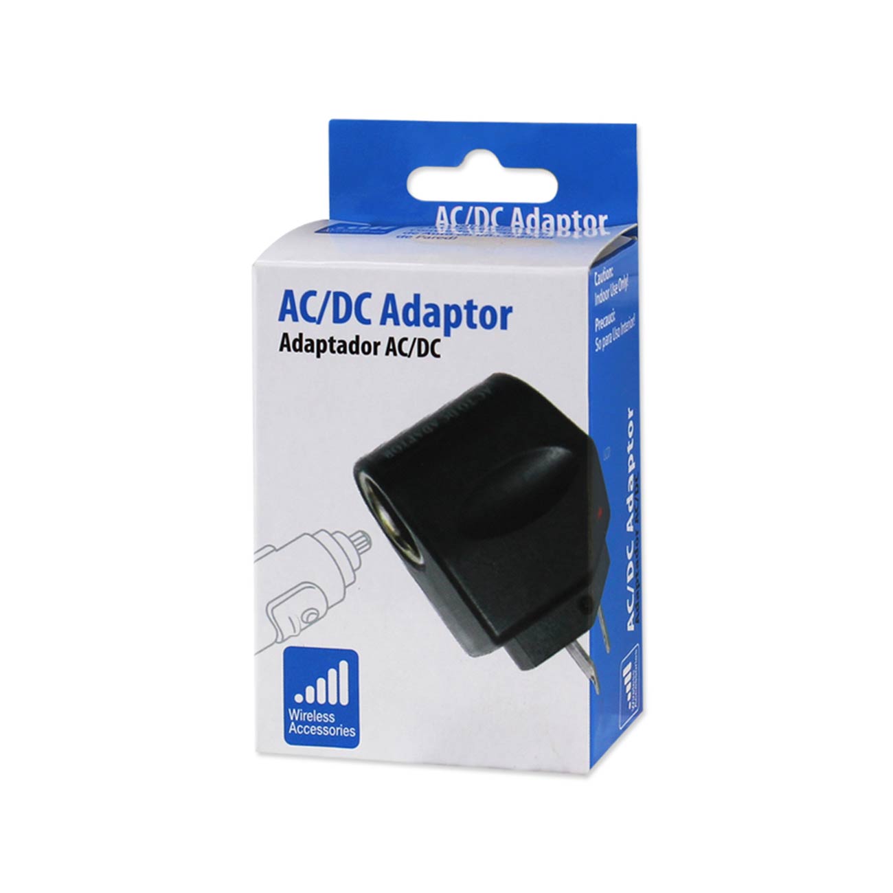 Adapter Wall Car Charger AC To DC 650MAh Black Color
