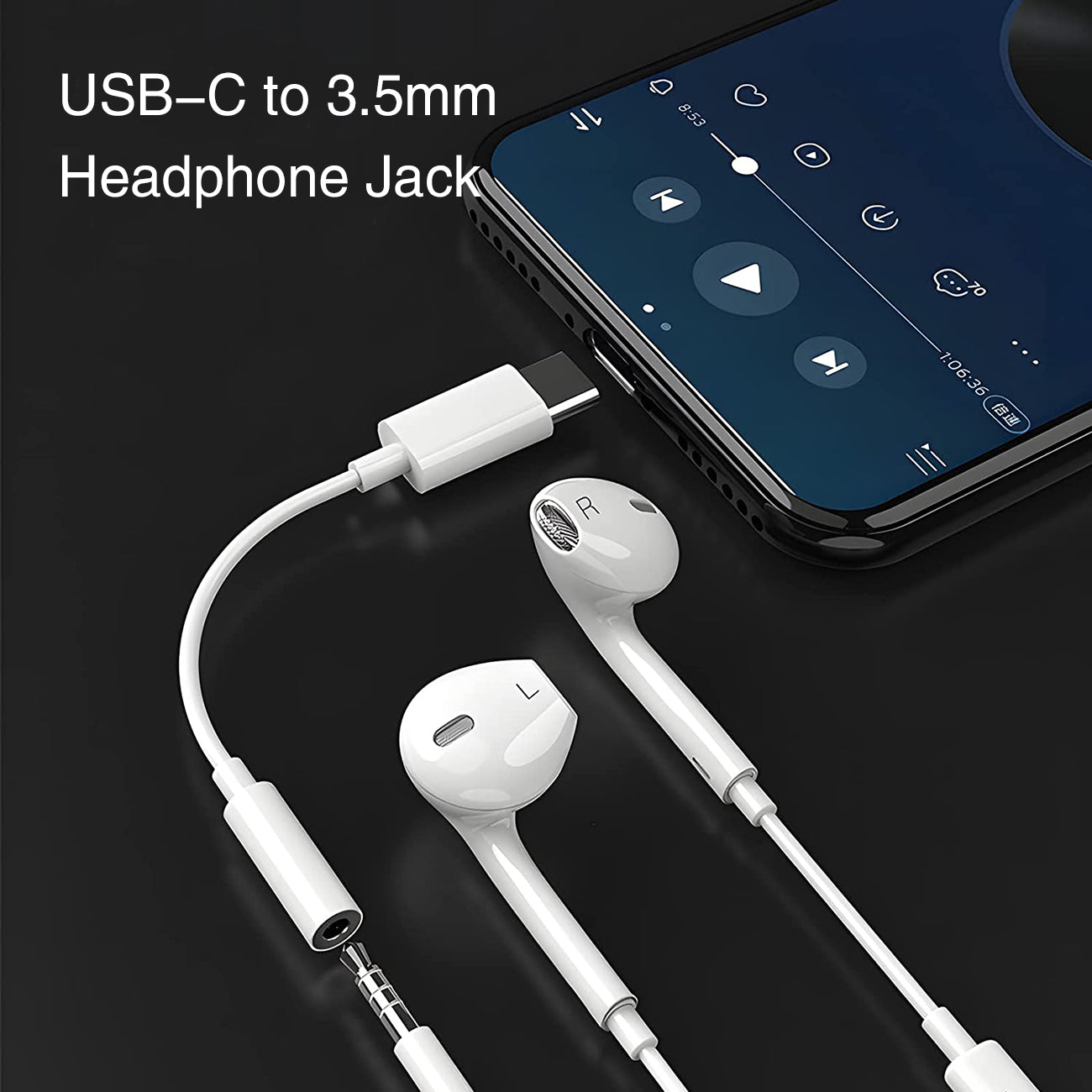 Jack Adapter Type-C Headphone 3.5mm