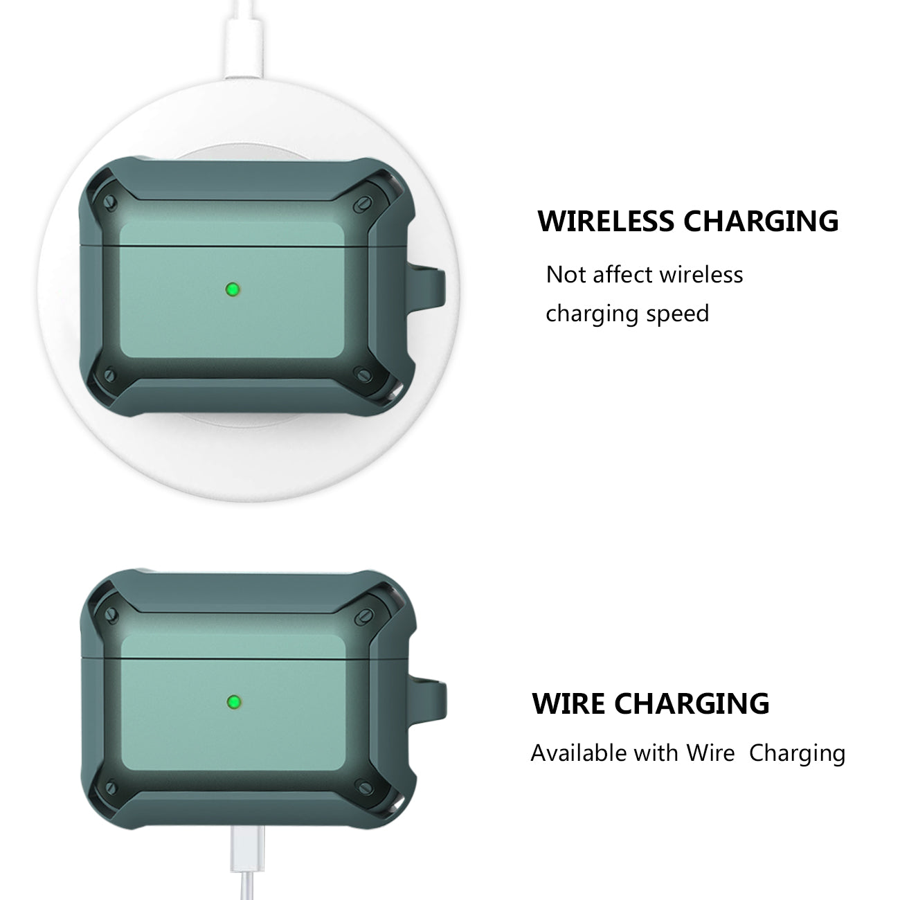 Eggshell 360 degree Protect Case for AirPods Pro In Green