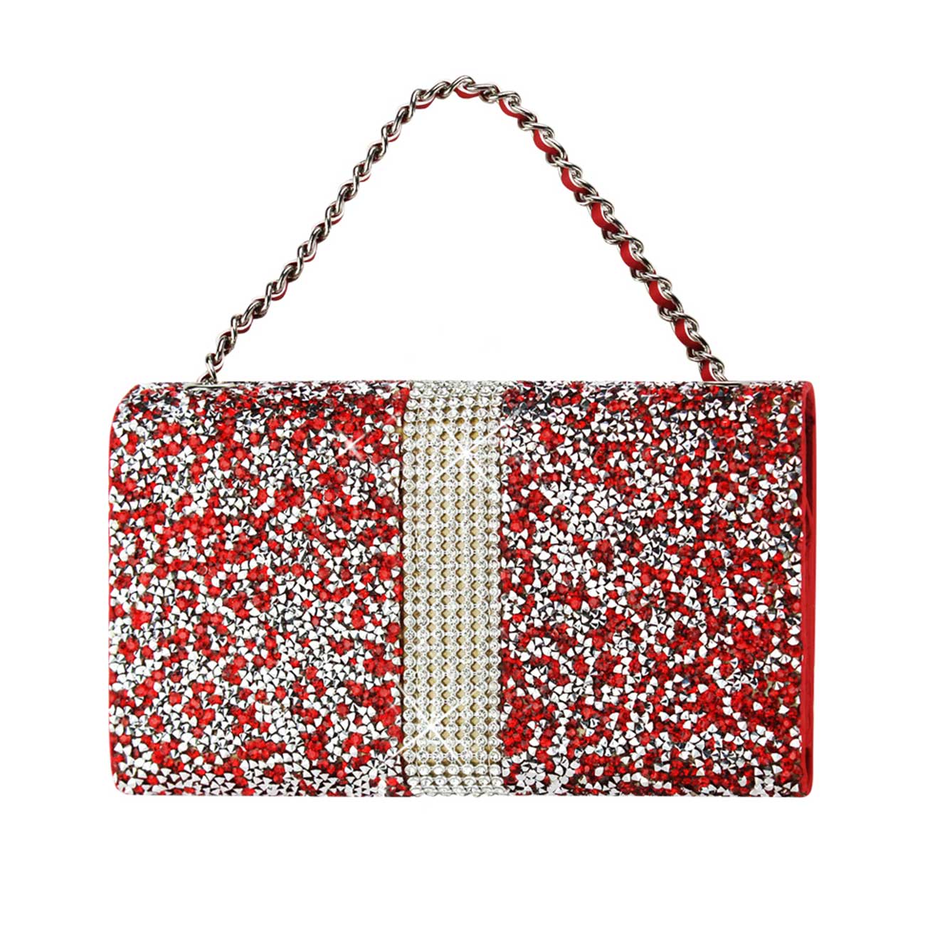 Purse Wallet Case Pouch/Phone Holster Jewelry Rhinestone Red Color