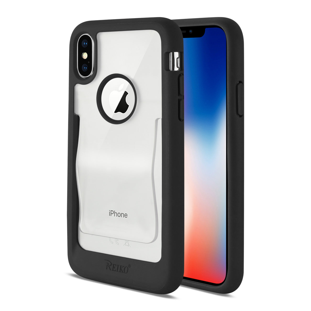 iPhone X/iPhone XS Belt Clip Polymer Case In Clear Black