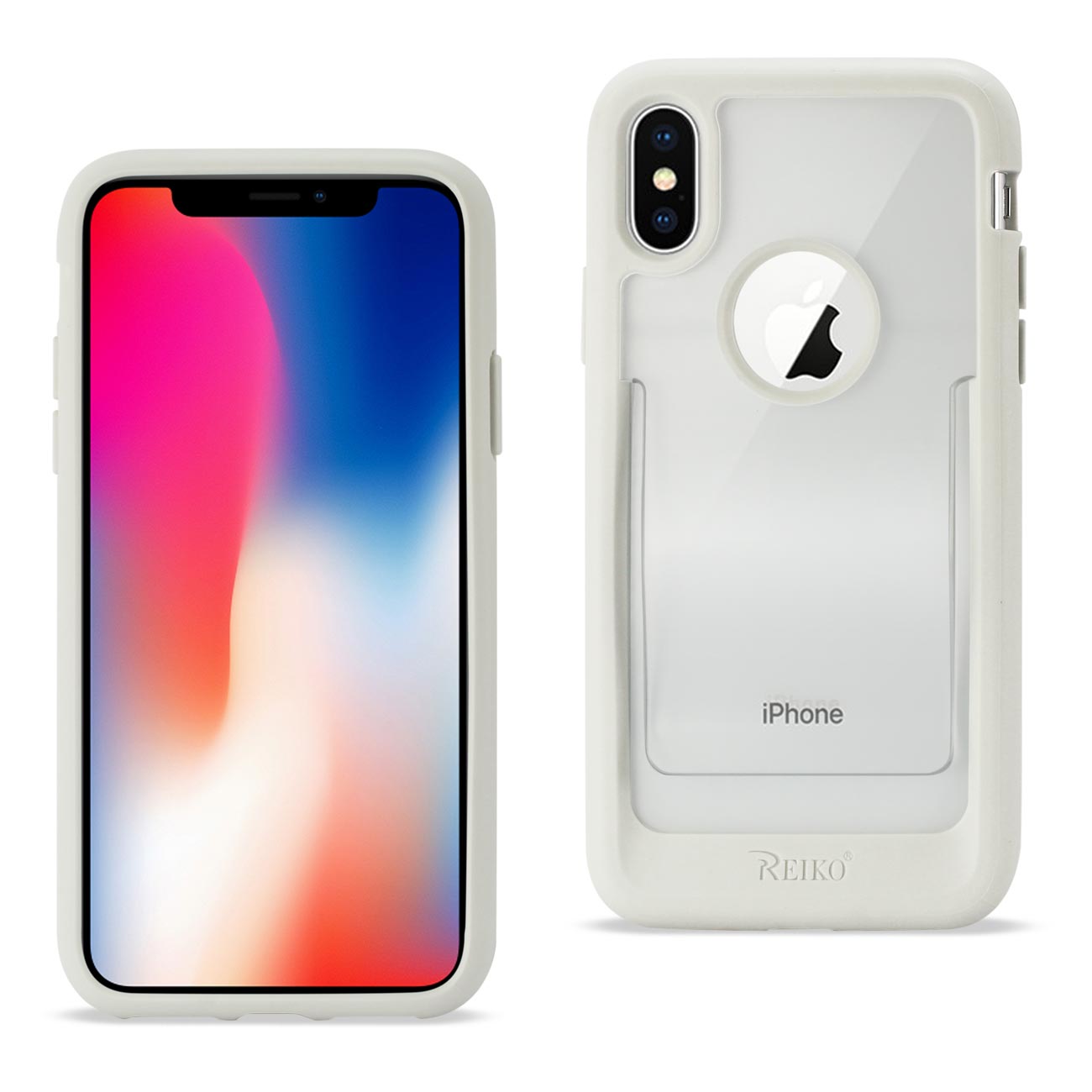 iPhone X/iPhone XS Belt Clip Polymer Case In Clear White