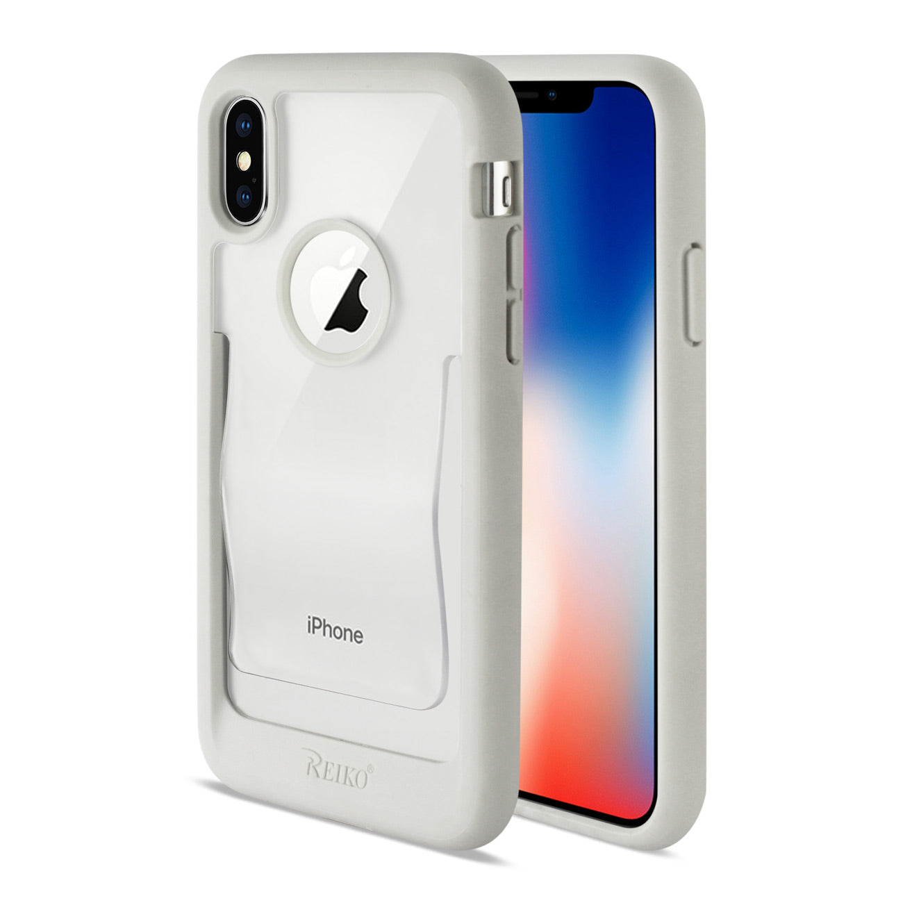 iPhone X/iPhone XS Belt Clip Polymer Case In Clear White