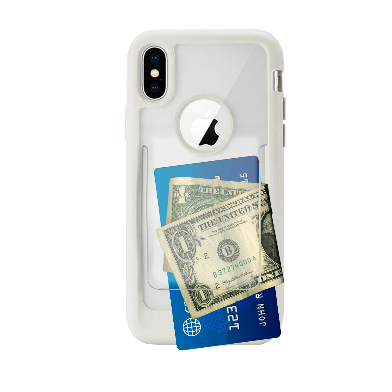 iPhone X/iPhone XS Belt Clip Polymer Case In Clear White