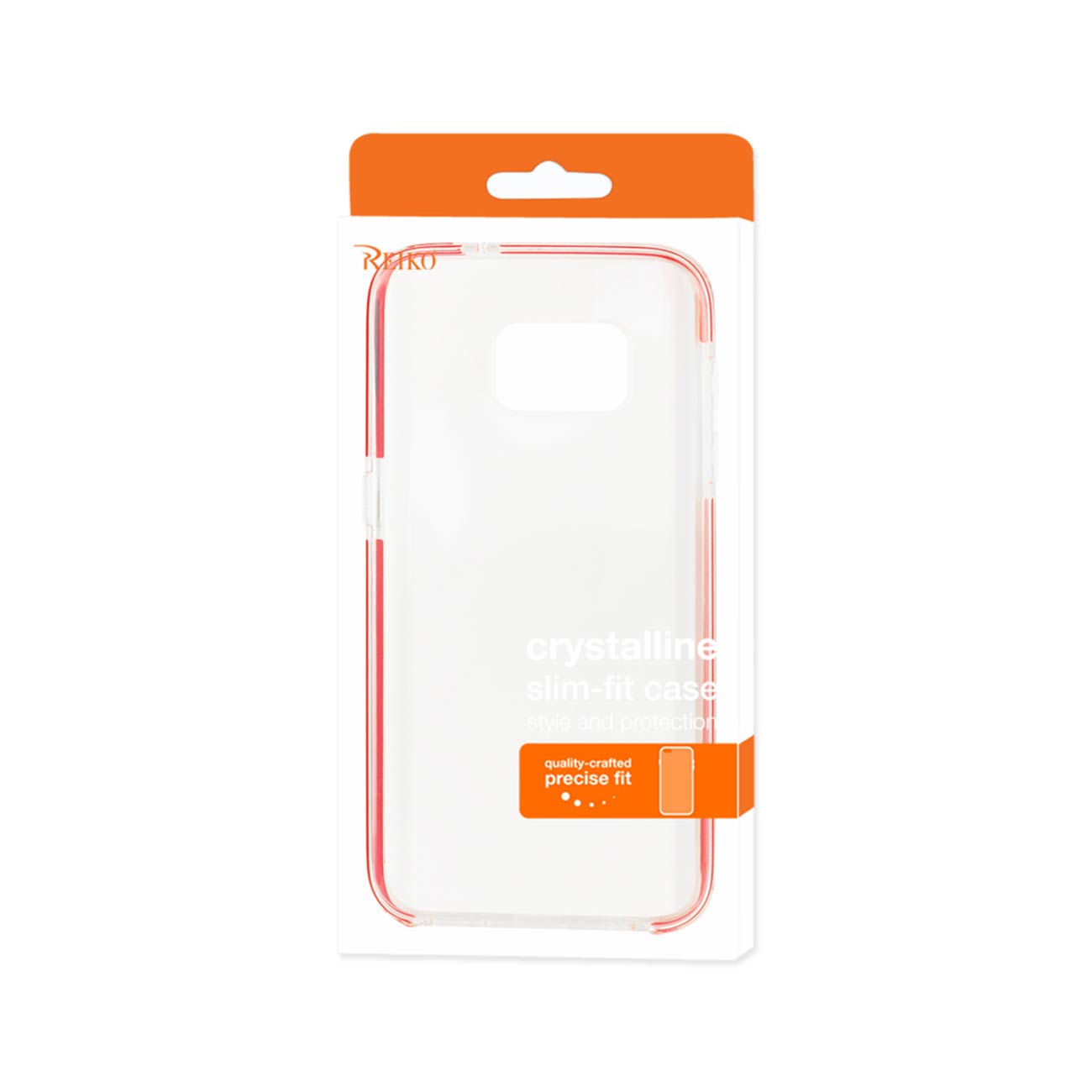 Case Frame Bumper Samsung Galaxy S7 Transparent Red Color