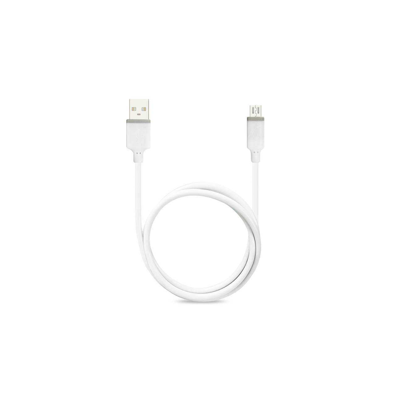 Car Charger Micro USB With USB Data Cable White Color