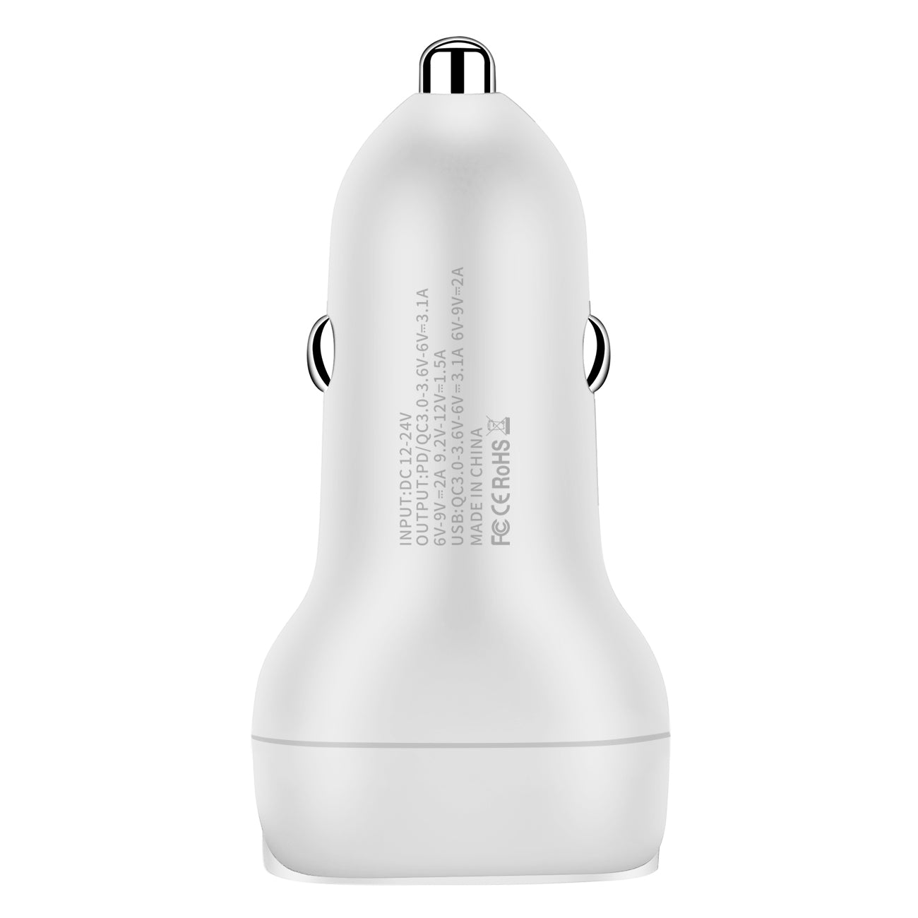 Car Charger USB C Super Fast Charging 2 Ports PD 18W+QC3.0 Per Port