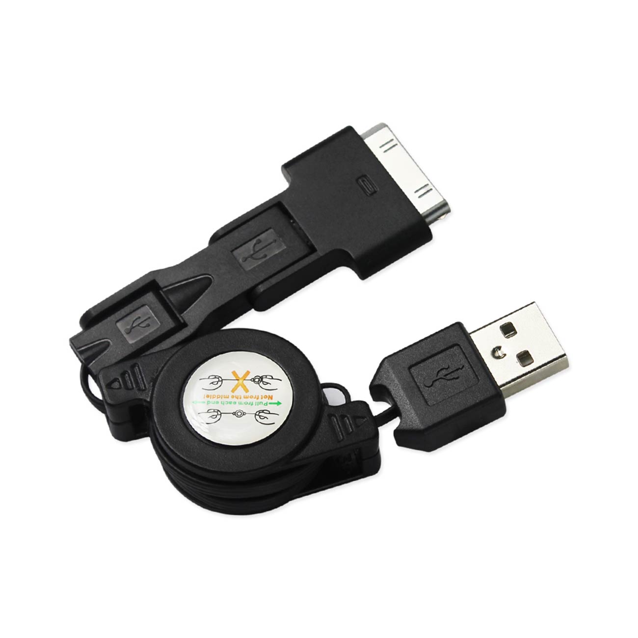 Cable Audio Dual Stereo 3-In-1Male 3.3Ft Black Color