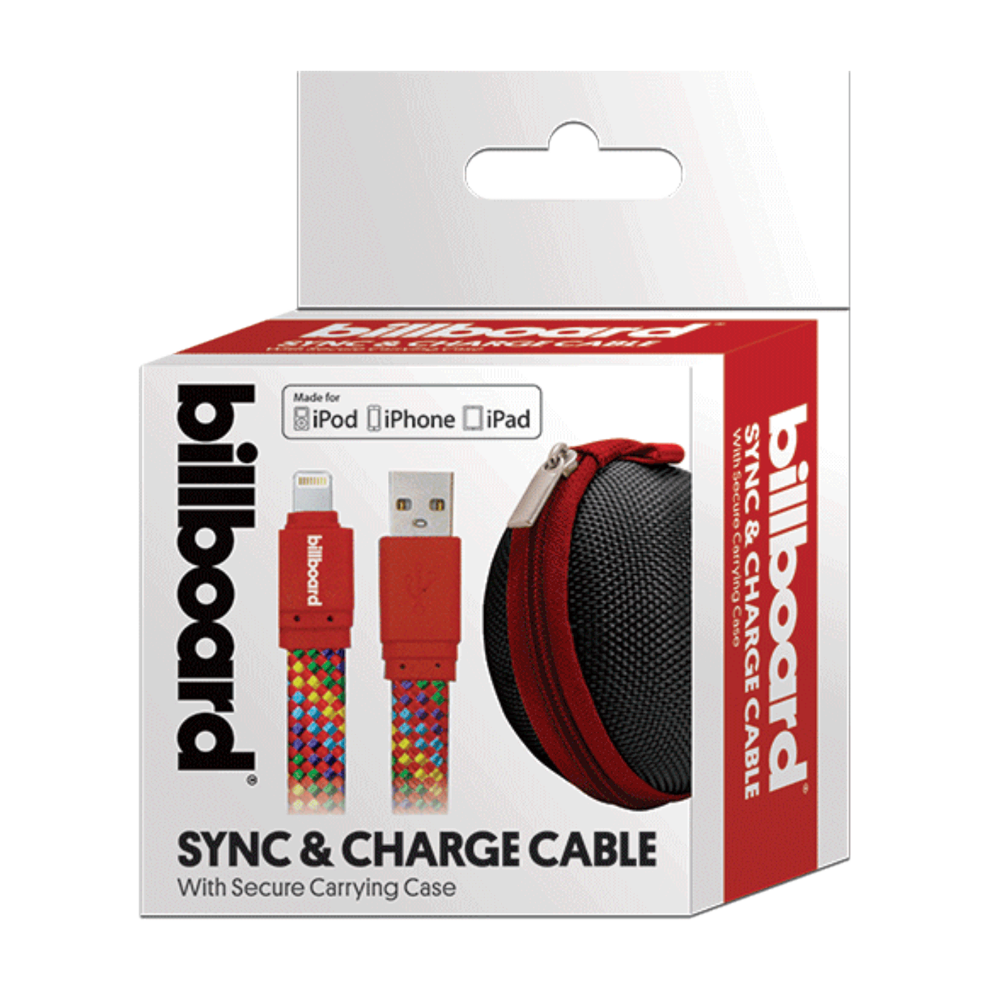Sync & Charge Cable USB-C to USB-A 6' Red Color