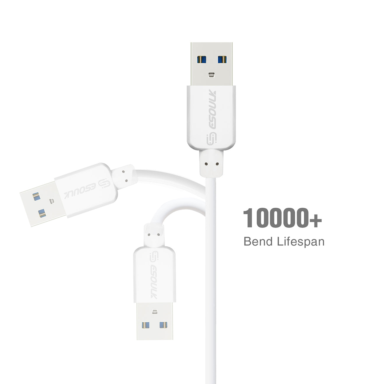 Cable Round 8 PIN 5Ft 1.5A White Color