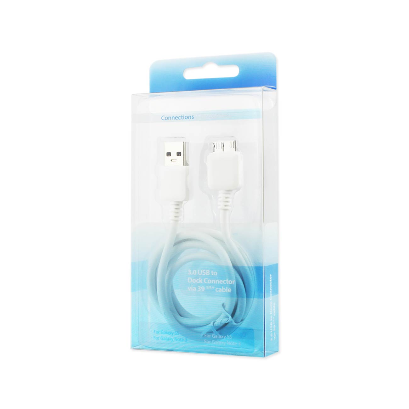 Data Cable USB Samsung Galaxy S5 1.7Ft White Color